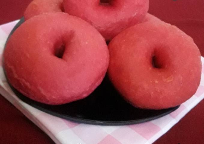 Resep: Donat Buah Naga Tanpa Telur Sederhana Dan Enak