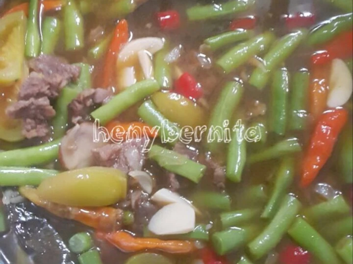 Cara Mudah Menyiapkan Resep Asem2 buncis tetelan sapi yang Menggugah Selera Anti Ribet, Sempurna
