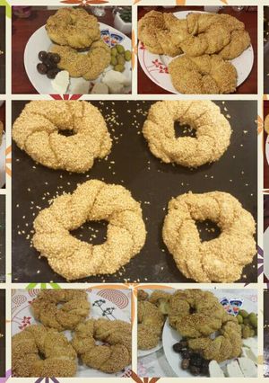 صورة لوصفة الكعك التركي المشهور (Simit)