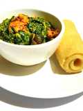 Lamb Lettuce (Waterleaf) Soup And Yellow Eba