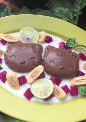 Foto resep Puding Cokelat Roti Tawar