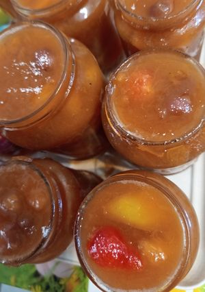 Rebarbarás🌿 almás,🍓 cseresznyés 🍒epres🍎 dzsem🍊 recept fotója