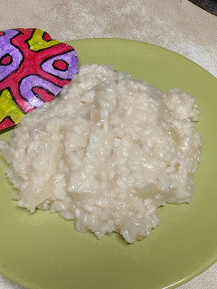 Una foto de Risotto al vino blanco con queso