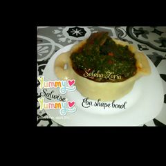 A picture of Eba shape bowl & eforiro.