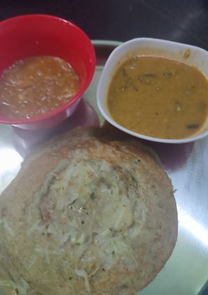 A picture of #cook pad india#green moogdal,foxtail millet,little millet dosa.