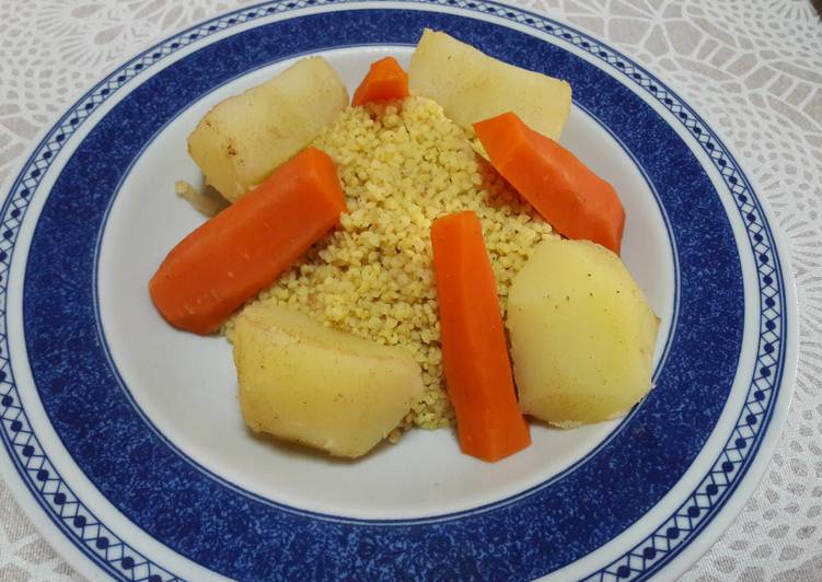 🇲🇦Cuscús marroquí de mijo bajo en grasa, sin gluten y vegano