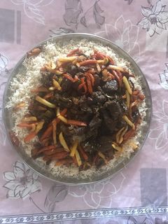 صورة لوصفة مقلي اللحم بالرز