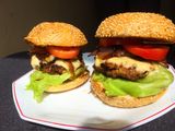 Juicy homemade burgers-with caramelized onions