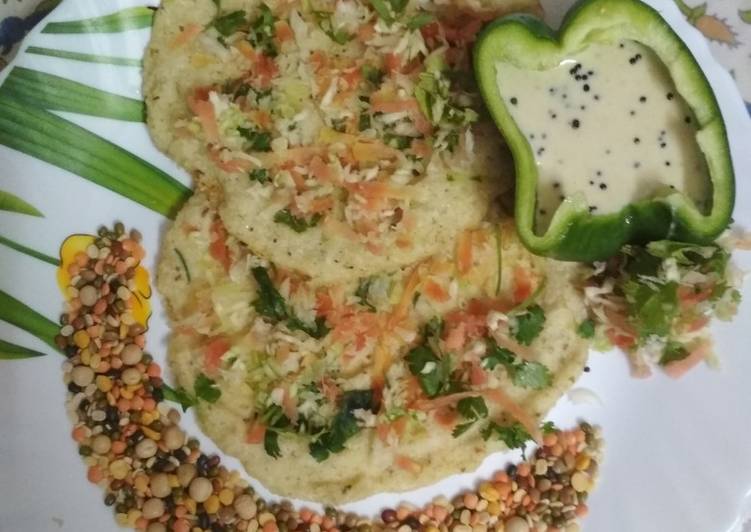 Easiest Way to Make Quick Multi grain uttapam