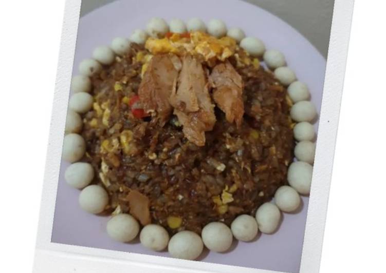 Resep Nasi Merah Goreng Tuna (Quick Cooking) Anti Gagal