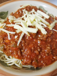 Una foto de Salsa de tomate y carne