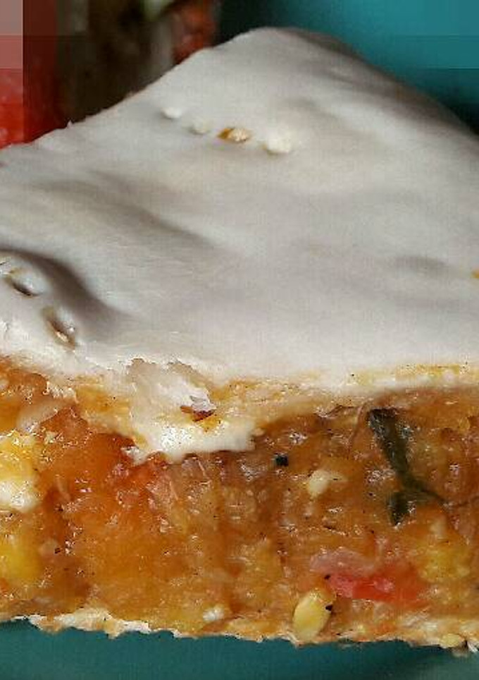 Una foto de Tarta saludable de calabaza, choclo y queso