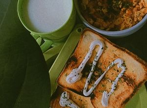 Foto resep Mayo Toasted Breads ft. Scrambled Eggs