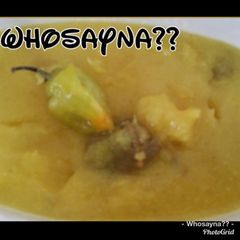 A picture of Whosayna’s Cassava Stew / Mhogo Nyama.