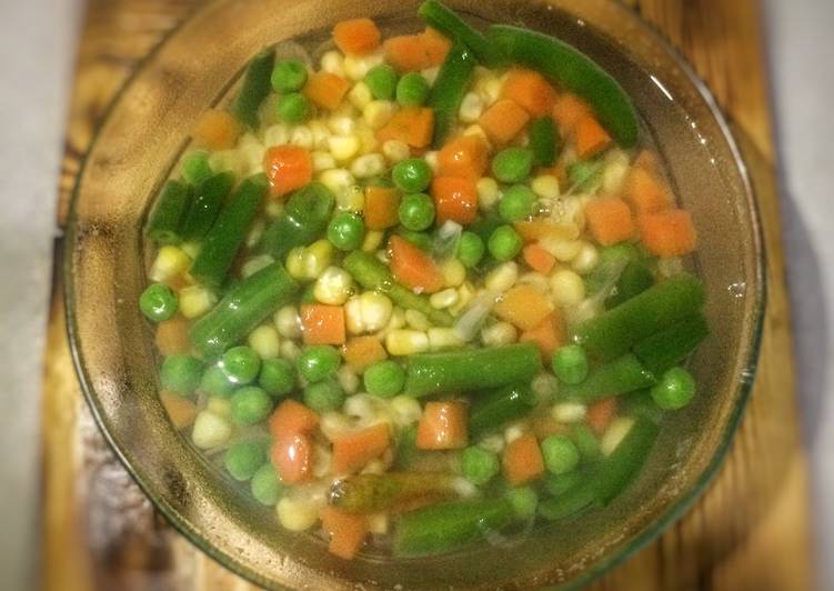 Resep: saat makan malamSop Kfc sederhana tanpa Daging