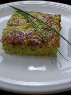 Una foto de Clafoutis salado (soufflé de zucchinis)