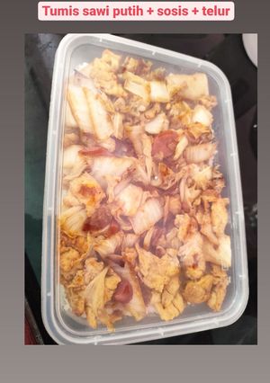 Foto resep Tumis Kering Sawi Putih Sosis Telur