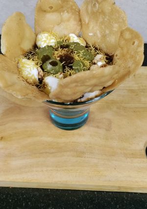 A picture of Instant Dahi Papdi Cups(10 min party starter recipe).