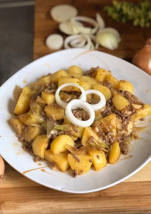 Foto resep Kentang saus tiram daging sapi giling