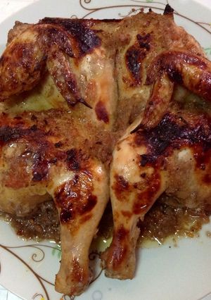 A picture of Mom's delicious chicken recipe.