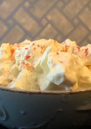 Tojásos burgonya saláta recept fotója