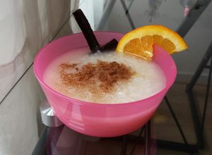 Una foto de Arroz con canela y naranja