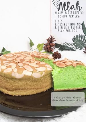 Foto resep Cake Pandan Almond Putih Telur