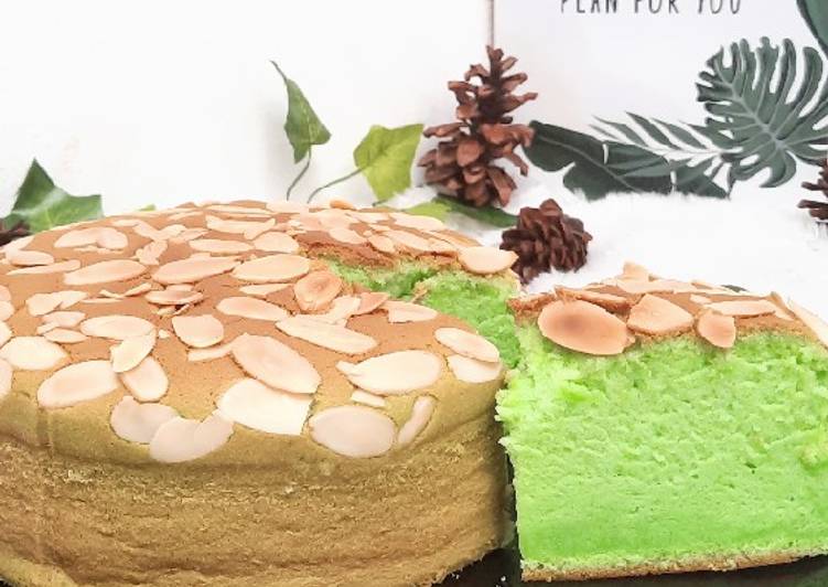 Cara Memasak Cake Pandan Almond Putih Telur Sederhana