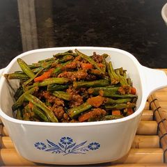 A picture of Stir Fry Green Bean Carrots and Ground Beef (With Gochujang Paste).