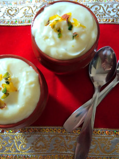 A picture of Kesar Pista Shrikhand.