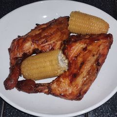 A picture of Oven Grilled Barbeque Chicken Quarters.