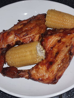 A picture of Oven Grilled Barbeque Chicken Quarters.