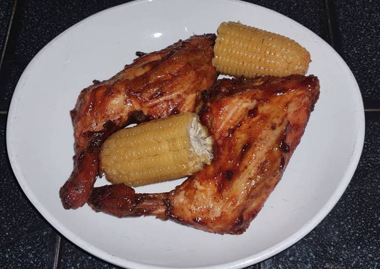 Recipe of Super Quick Homemade Oven Grilled Barbeque Chicken Quarters