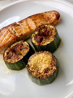 Una foto de Zapallo italiano al horno (guarnición - acompañamiento)