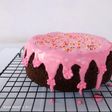 Brownies Kukus with Strawberry Glaze