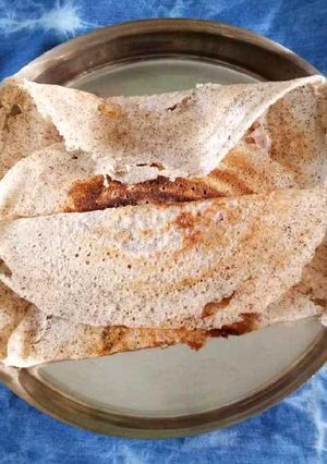 A picture of Sprouted Ragi, Rice Dosa.