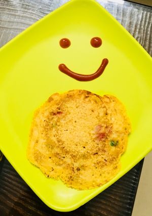 A picture of Suji besan ka chila.
