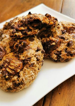 Une photo de Cookies vegan choco cannelle