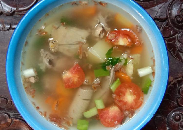 Langkah Mudah Menyiapkan Sup ayam kampung berempah Anti Gagal