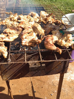 A picture of Charcoal roasted chicken #my mum's recipe contest.