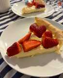 Tarta de fresas con crema pastelera facilísima