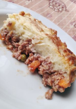 Una foto de Sheperd's pie (empanada del pastor)