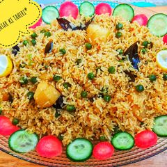 Aloo Matar ki tahiri A picture of Aloo Matar ki tahiri.