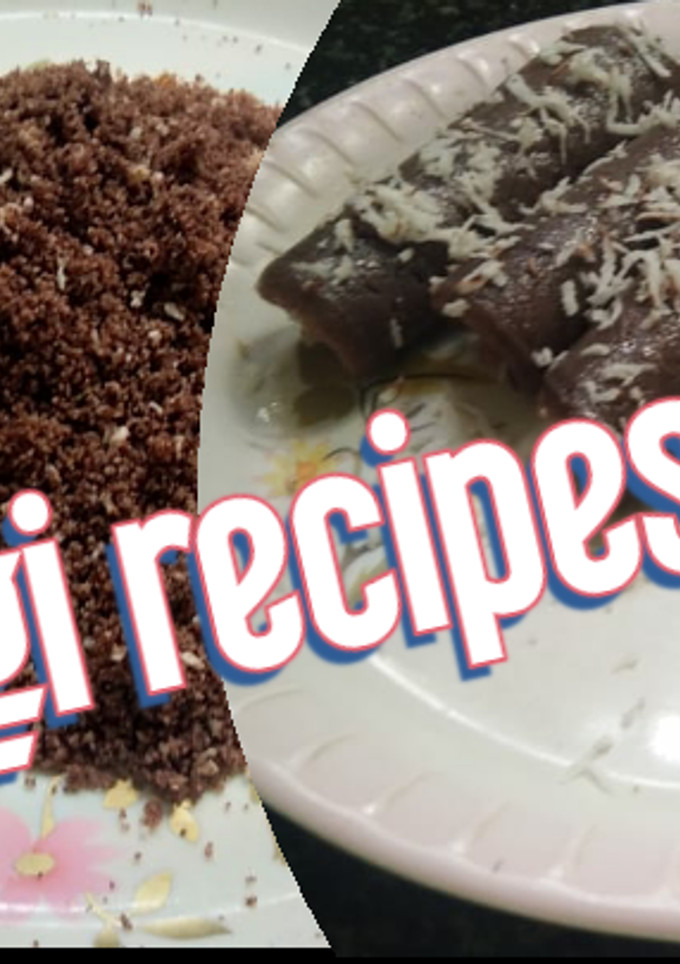 ராகி புட்டு,ராகி ரோல்ஸ் / ஸ்டீம் குக்கிங் (Raagi puttu &raagi rolls recipe in tamil) செய்முறை முக்கிய புகைப்படம்