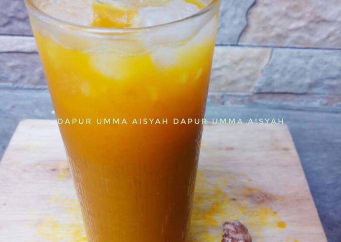 Resep Es kunyit Asam seger yang Lezat