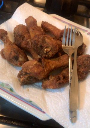 Una foto de Muslo de pollo frito