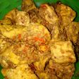 Tahu bumbu kacang pedas