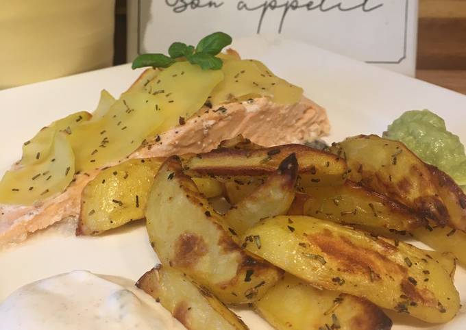 Ofenlachsfilet mit Kartoffelhaube