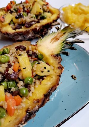 Thai sült rizs recept fotója
