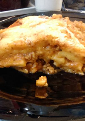 Lasagne házi készítésű tésztával recept fotója